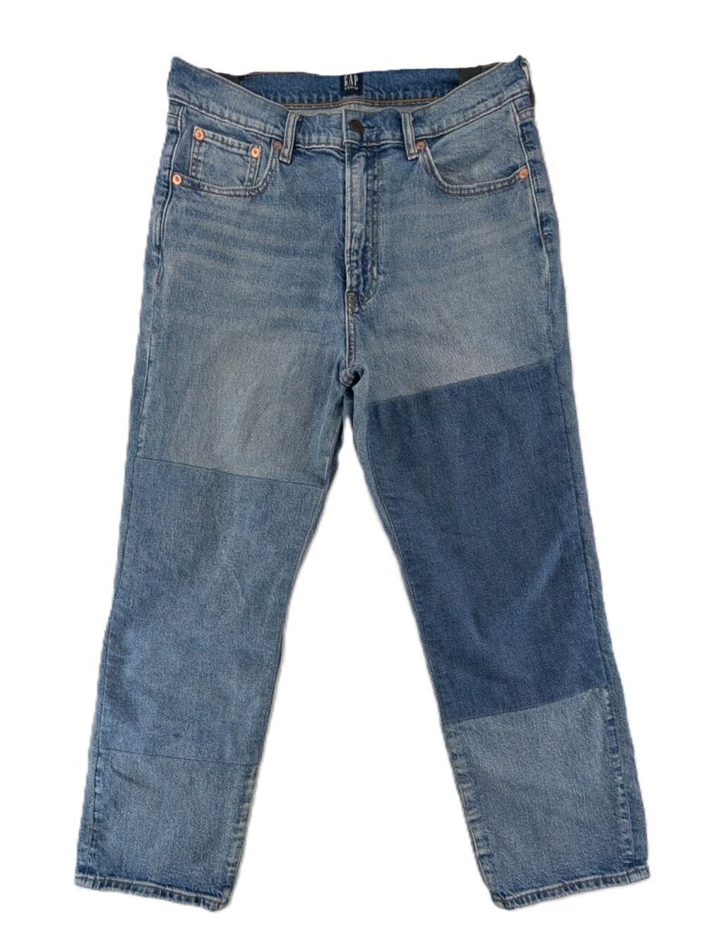 GAP 1969 Jeans Womens Size 12 31 Cheeky Straight Patchwork High-rise Stretch